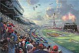 Thomas Kinkade NASCAR THUNDER painting